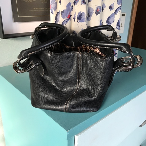 Tignanello black leather square satchel - Picture 4 of 10